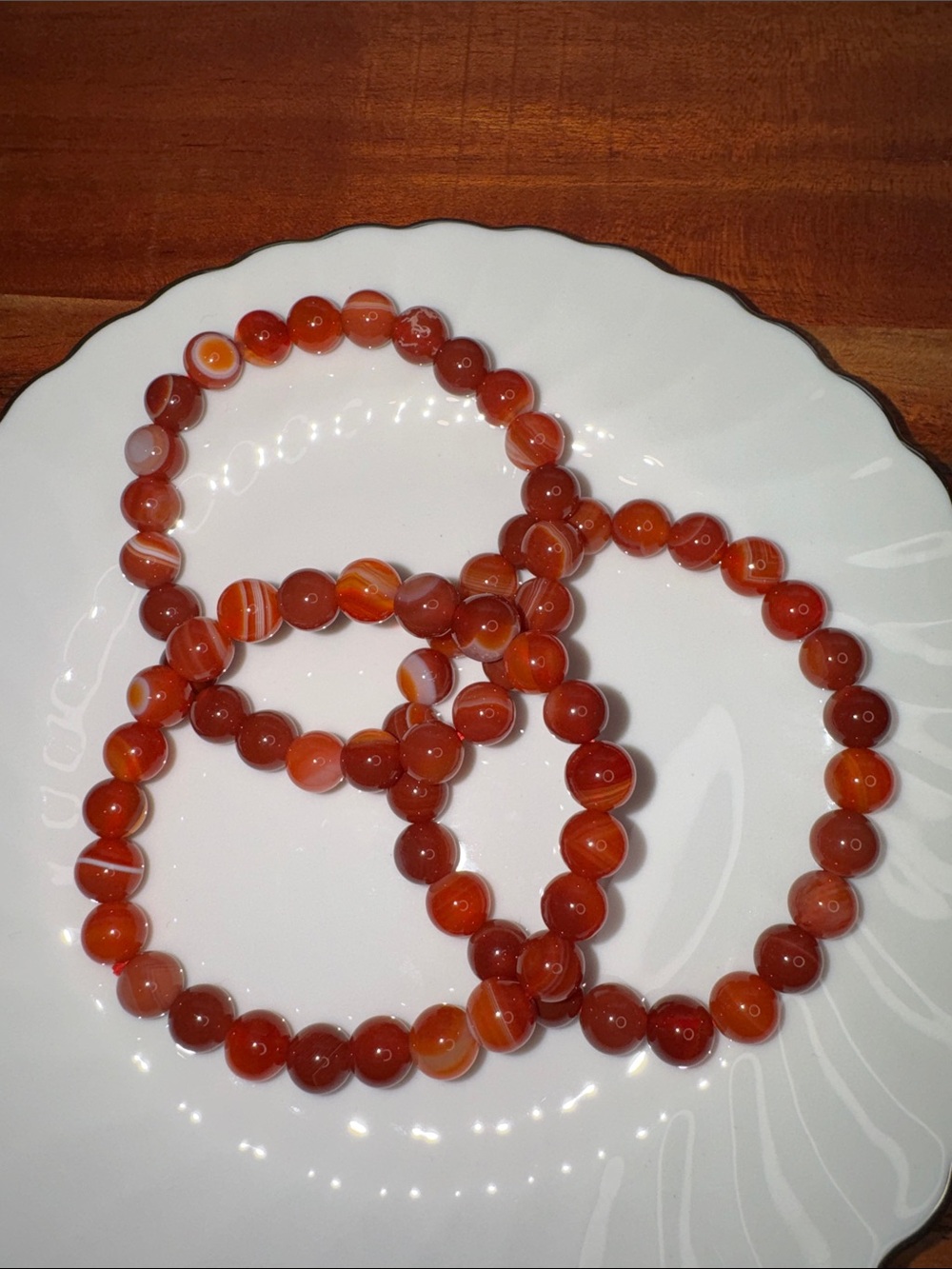 8mm Carnelian Bead Bracelet: LISTING IS FOR ONE BRACELET